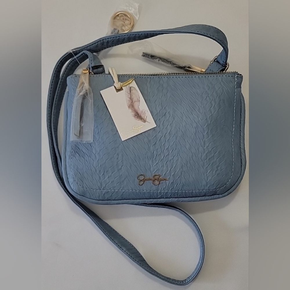 Blue Textured Women's Bag🤩Jessica Simpson Women's Phoebe Crossbody Bag Purse